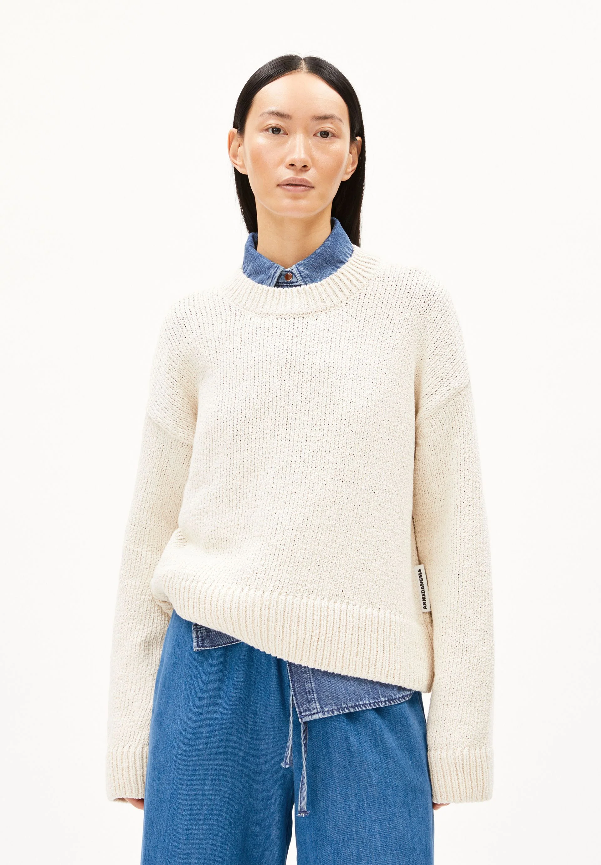 VAANYA STRICKPULLOVER | oatmilk